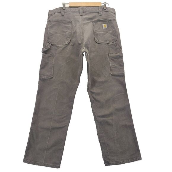 Carhartt Pants Men 40x30 Gray Relaxed Fit Rugged Flex Canvas Cargo Carpenter - Picture 7 of 12
